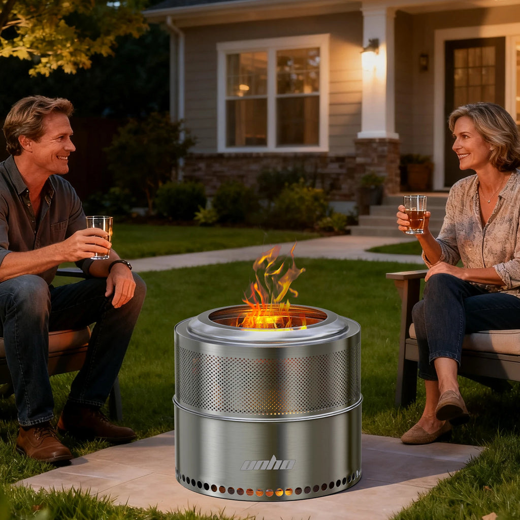 Large Stainless Steel Smokeless Fire Pit