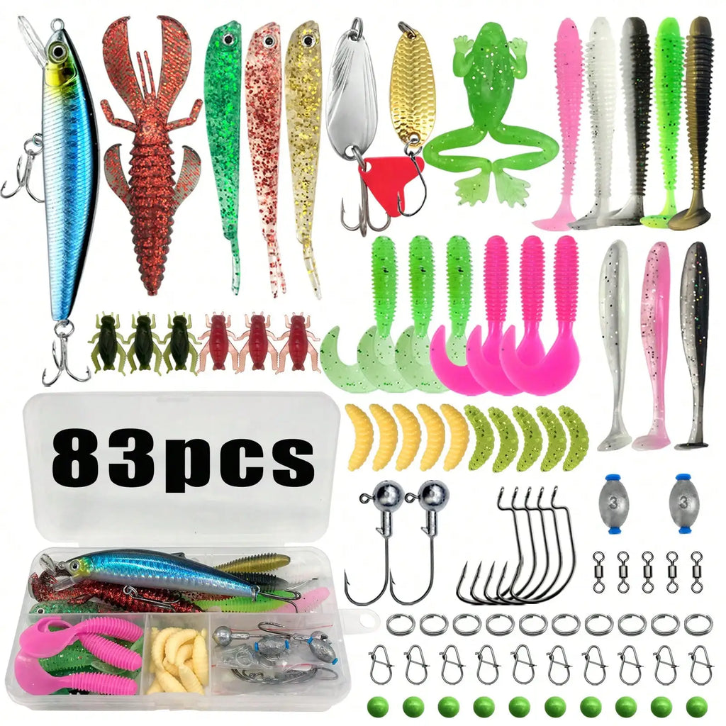 Fishing Lure Tackle Set, 110/139/302pcs, Suitable For Surface Fishing, Bass, Trout, Salmon