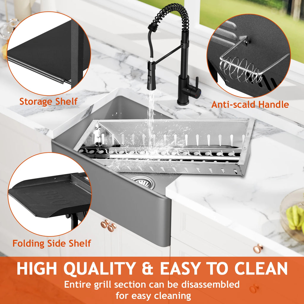 Portable Charcoal Grill Foldable Kabob Barbecue for Camping Hibachi Griddle Skewer Backyard Party