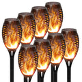 Solar Flame Torch Light LED Flickering For Lawn Path 4/6/8/12Pcs