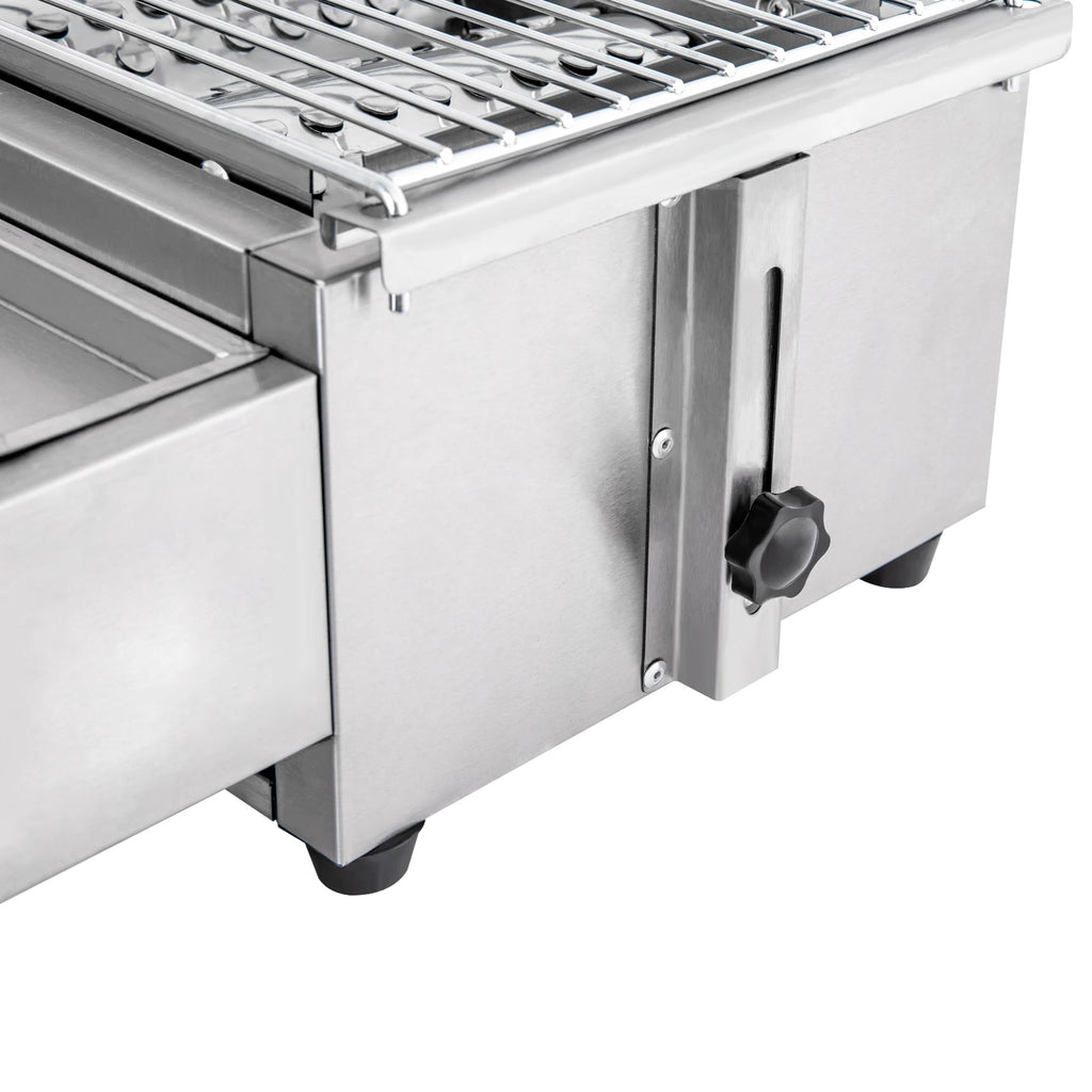 Professional 4-Burner Stainless Steel Portable Tabletop Propane/LPG Gas Grill ,Smokeless for Camping & Indoor/Outdoor BBQ