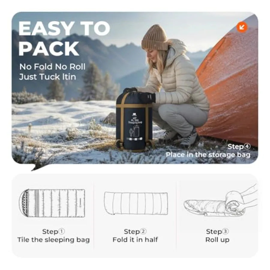 Cotton Flannel XXL Cold Weather Sleeping Bags for Adults Big and Tall, 90x39 Inch 4 Season Camping