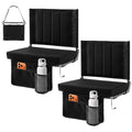 Outdoor Foldable Seat with Back Support Wide Portable Lightweight Chairs with 3.15" Thick Padded Comfortable Seat For Picnic