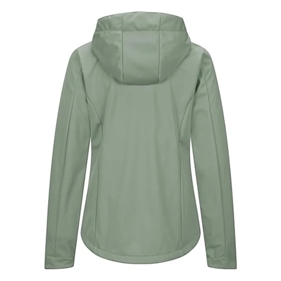 Women's Softshell Jacket with Hood Waterproof Lightweight Windbreaker Windproof Rain Shell Jacket