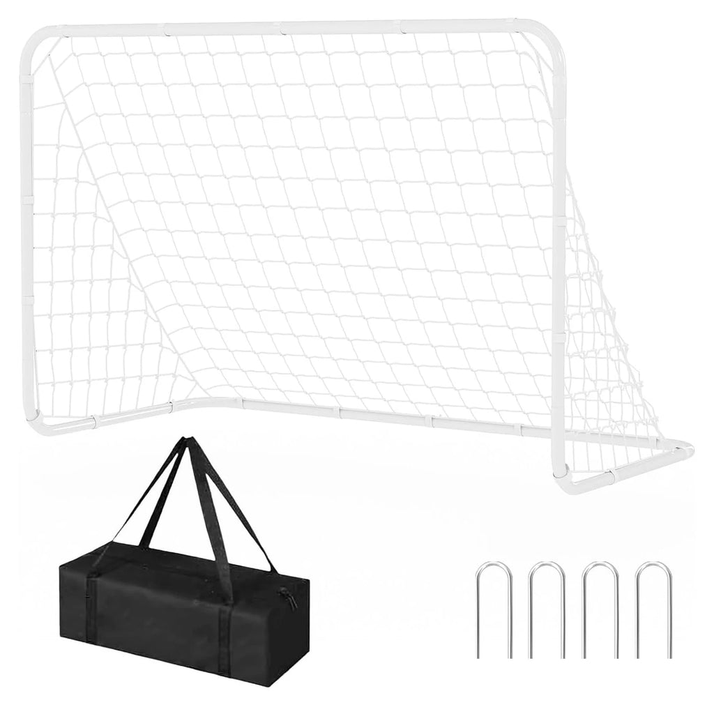 Heavy Duty Portable Soccer Goal for Backyard, Metal Frame Mesh Soccer Rebounder Net