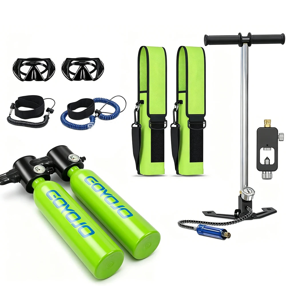 Mini Scuba Tank with Pump, 0.5L Portable Lung Tank Kits  Reusable Scuba Diving Kit