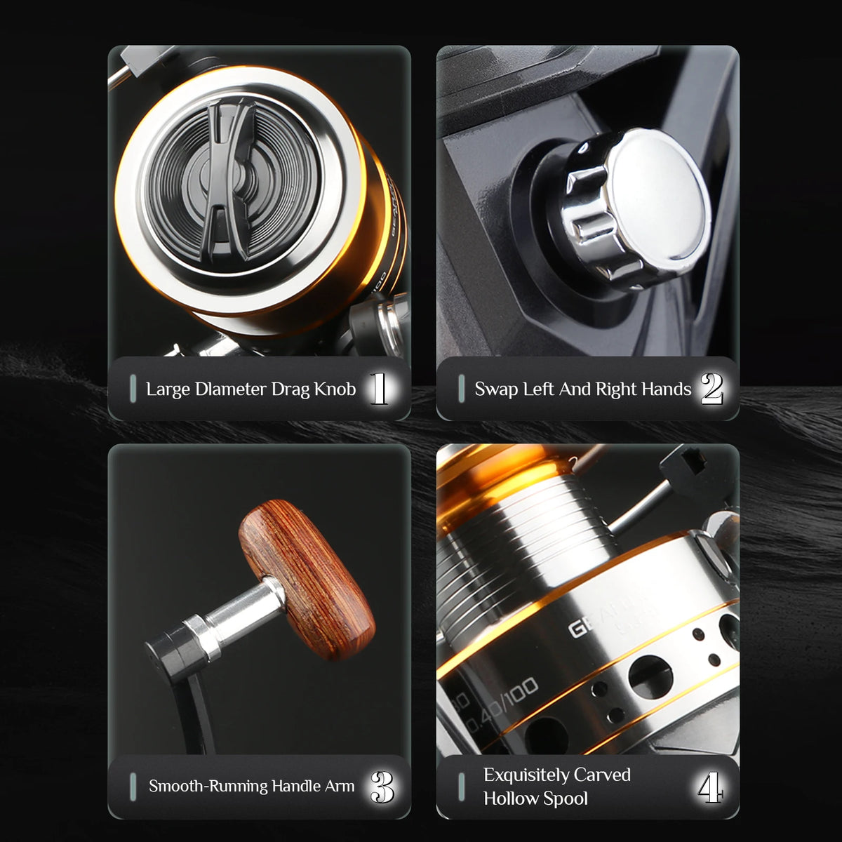BK Reel 4+1BB Ultralight Max Drag Fishing Reel Freshwater