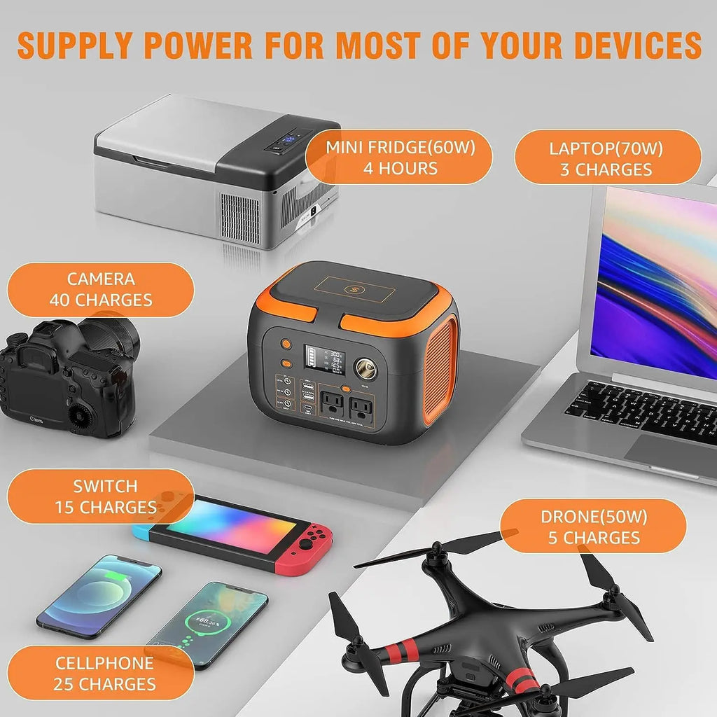 600W/300W Portable Power Station Solar Generator