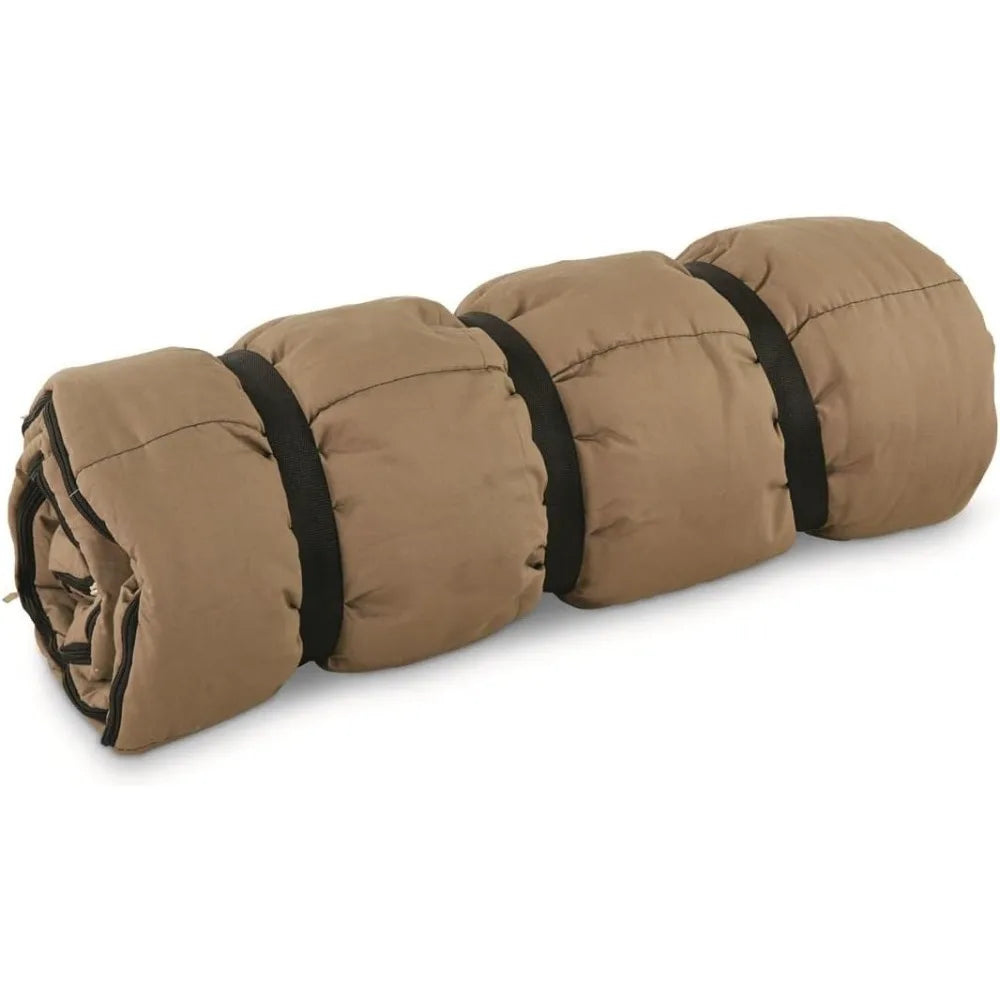 Canvas Hunter Sleeping Bag 0-Degree Fleece Lined Hooded for Adults Warm Winter Cold Weather