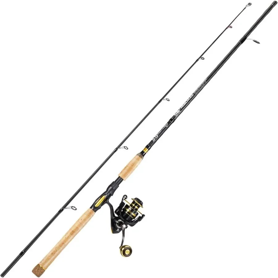 7' 2Piece Spinning Rod and Reel Combo with 4000 Size Reel Adjustable Handle Position