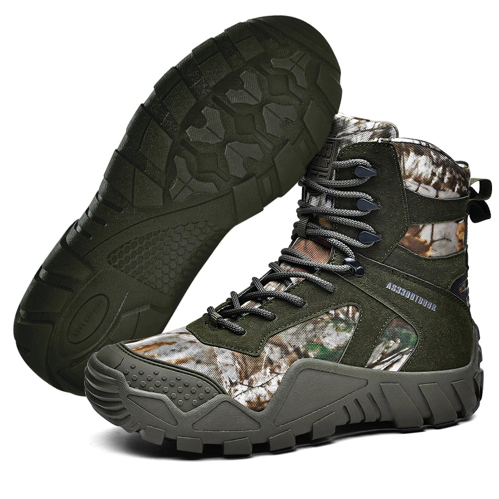 Men's waterproof hiking boots, lightweight outdoor work boots, durable
