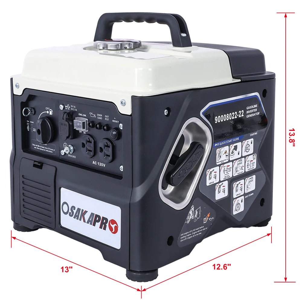 Portable Inverter Generator,1200W ultra-quiet gas engine, EPA Compliant, Eco-Mode Feature, Camping Power Bank