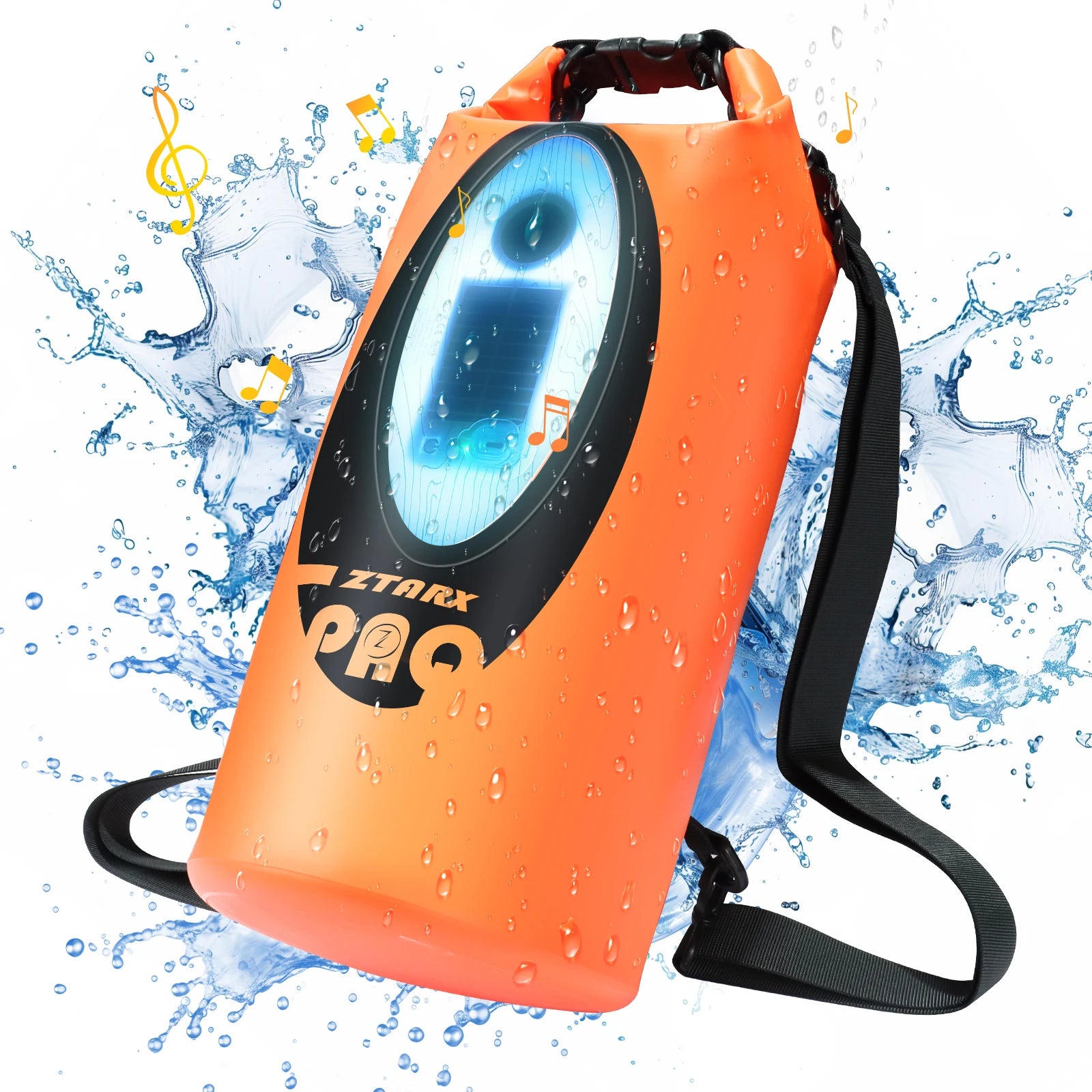 Solar/Battery Powered Waterproof Hiking Camping Backpack Outdoor Climbing Sport Bag with Bluetooth Speaker ,Big Capacity