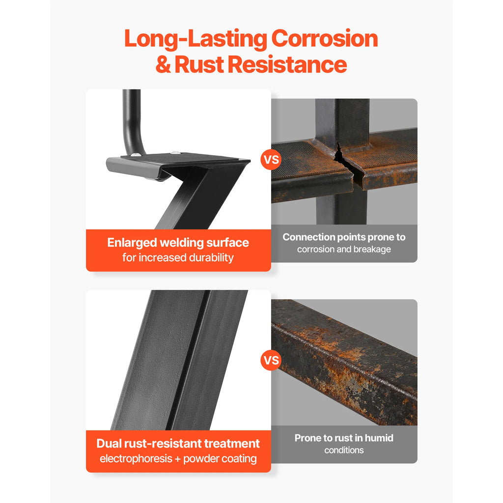 Boat Trailer Steps 2-Step/3-Step/4-Step with Non-Slip Surface 3 Mounting Angle Options