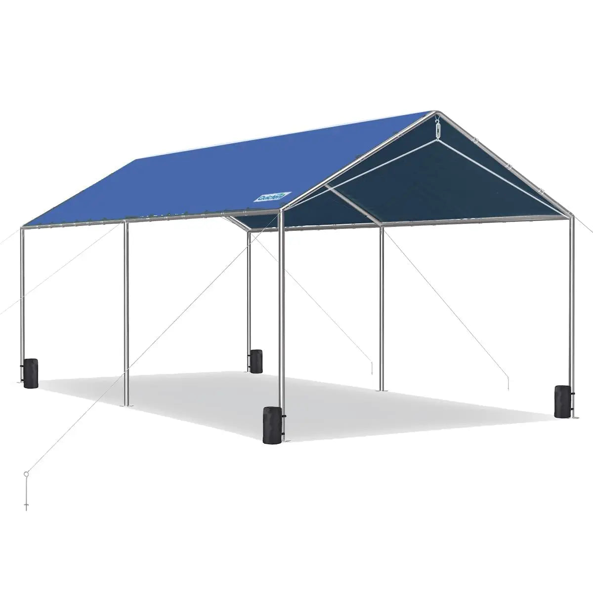 10x20 ft Heavy Duty Car Canopy Galvanized Frame Outdoor Party Boat Shelter