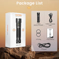 3300LM 6500K Flashlight USB C Rechargeable  with Magnetic