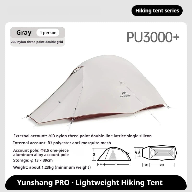 Hike Ultralight Pro Trekking Tent Nylon 1/2 People Tent