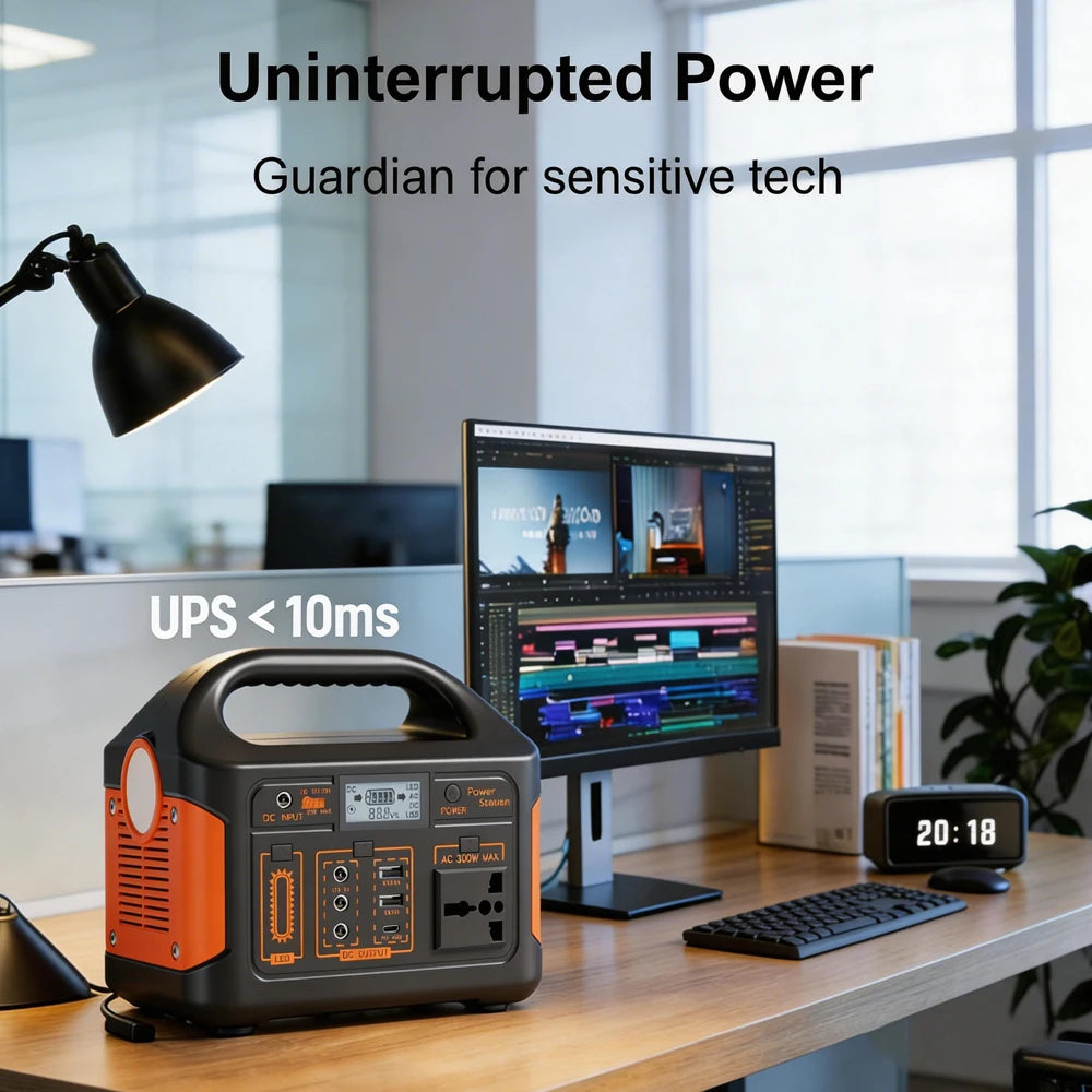 500W 300W Portable Power Station 460.8Wh LiFePO4 Battery Charging Station 110V Solar Generator Power Bank for Camping