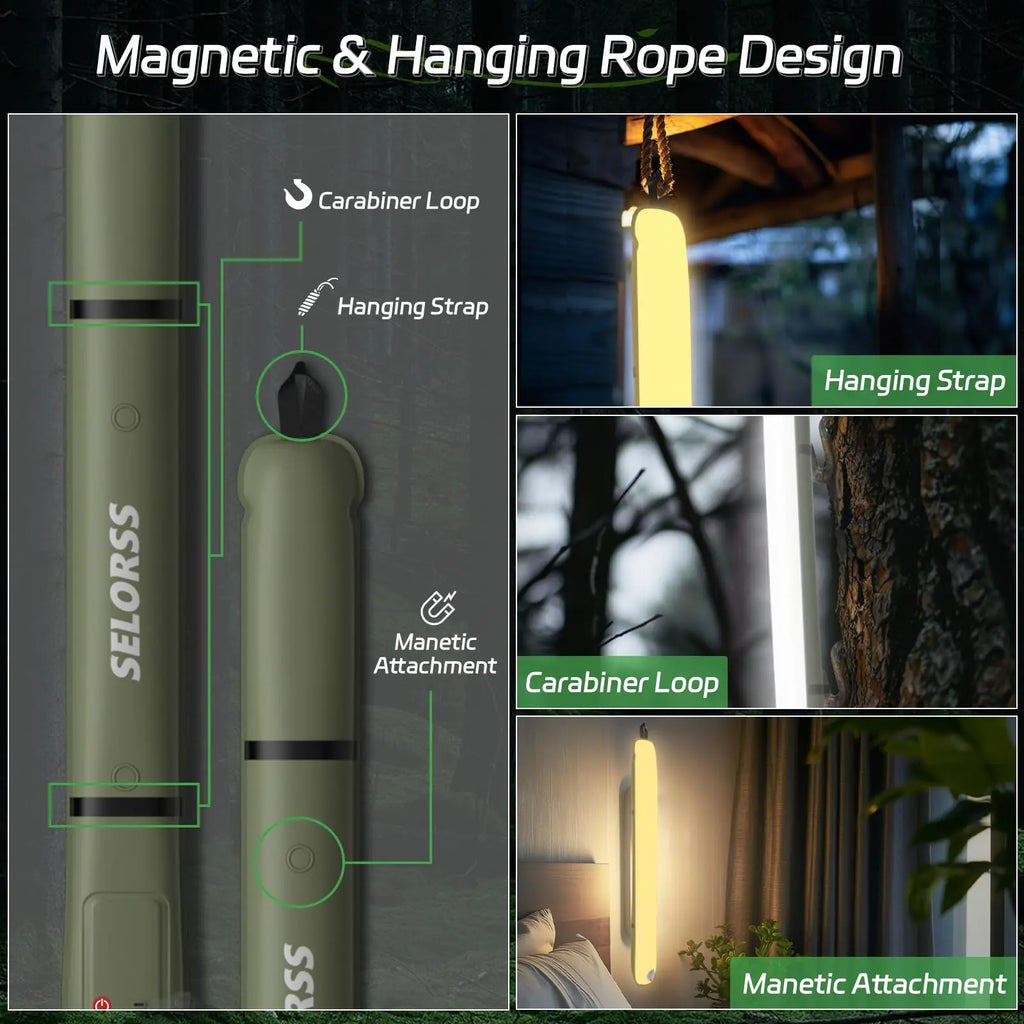 Rechargeable Portable Camping Strong Light Waterproof 2000 mAh Tent Lamp Spotlight Outdoor Lighting