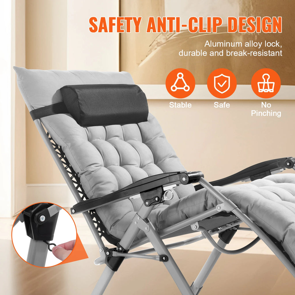 Recliner Chair Zero Gravity Adjustable with Cushion Footrest