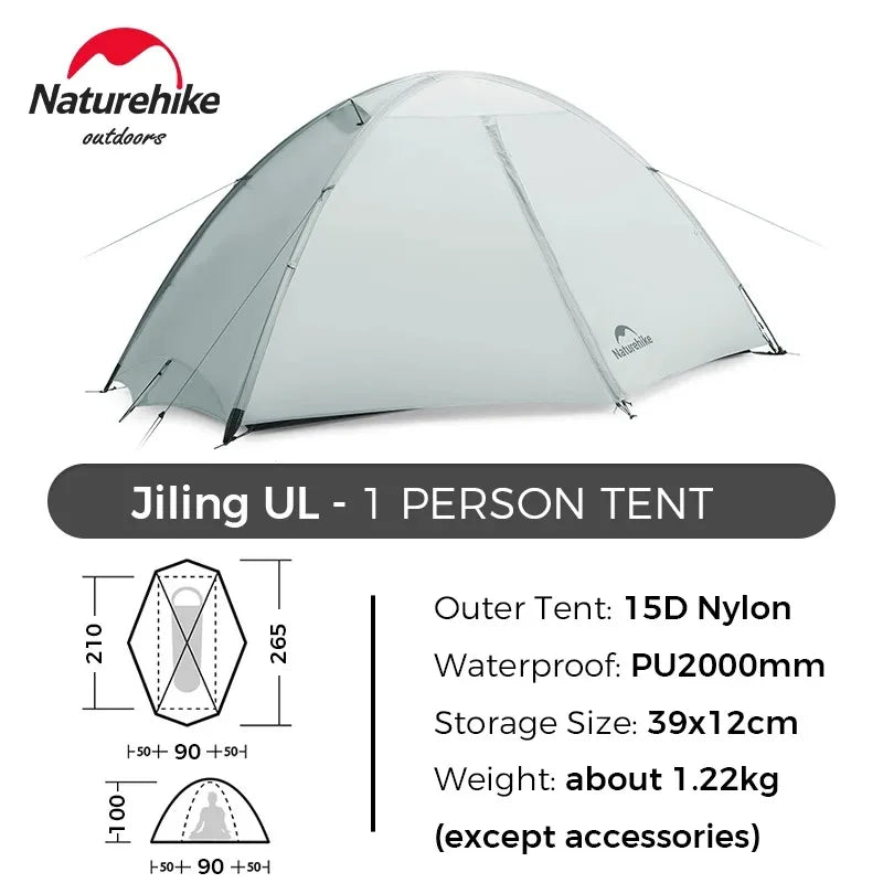 UL PRO 1/2 Person Backpacking Tent Hiking Tent Outdoor Camping Portable Equipment Mountaineering Tent Ultralight Waterproof