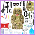 70L Camping Backpack with Survival Kit & First Aid Gear for Hiking Outdoor Adventure