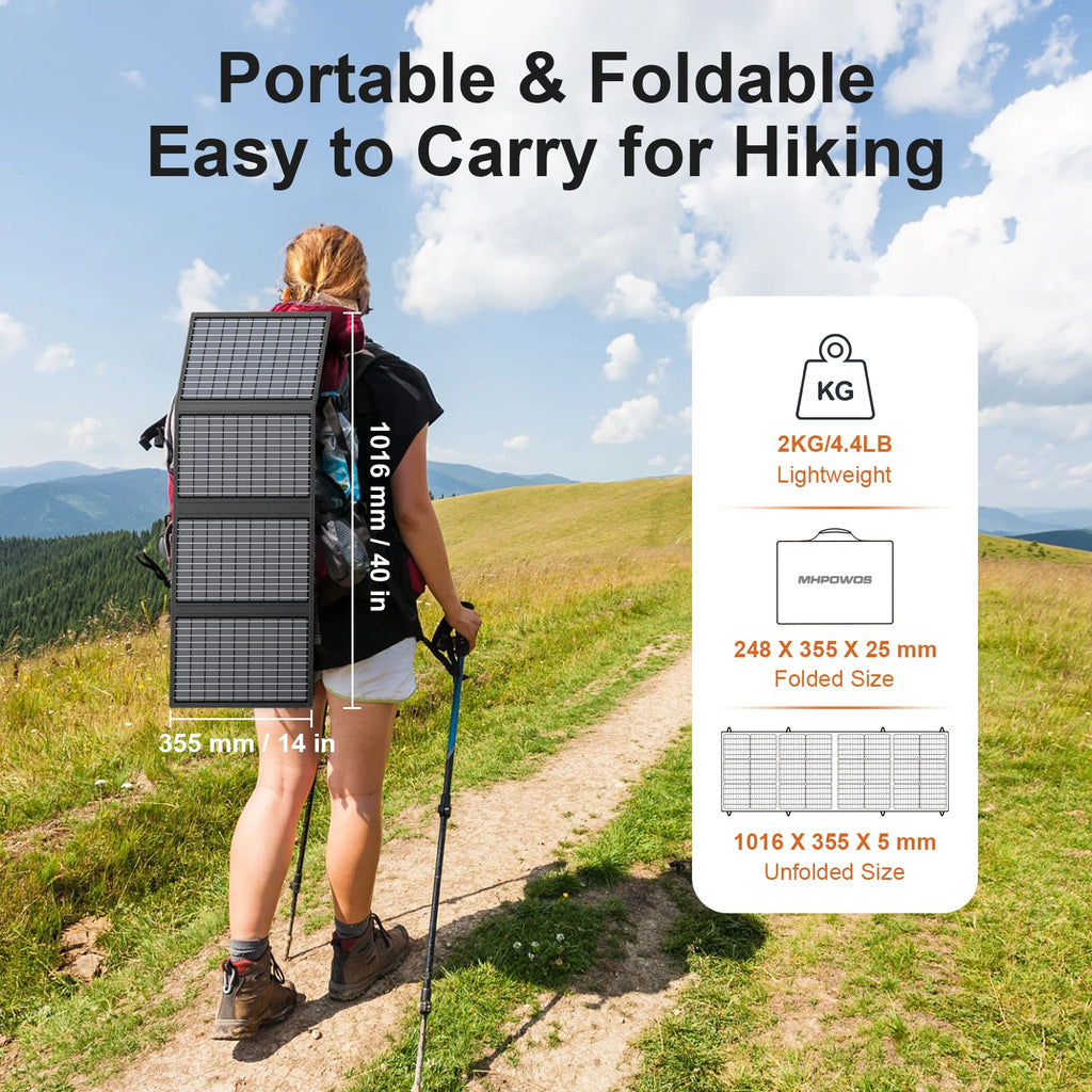 Solar Battery Charger for Power Bank, 45W / 60W Foldable Portable Panel