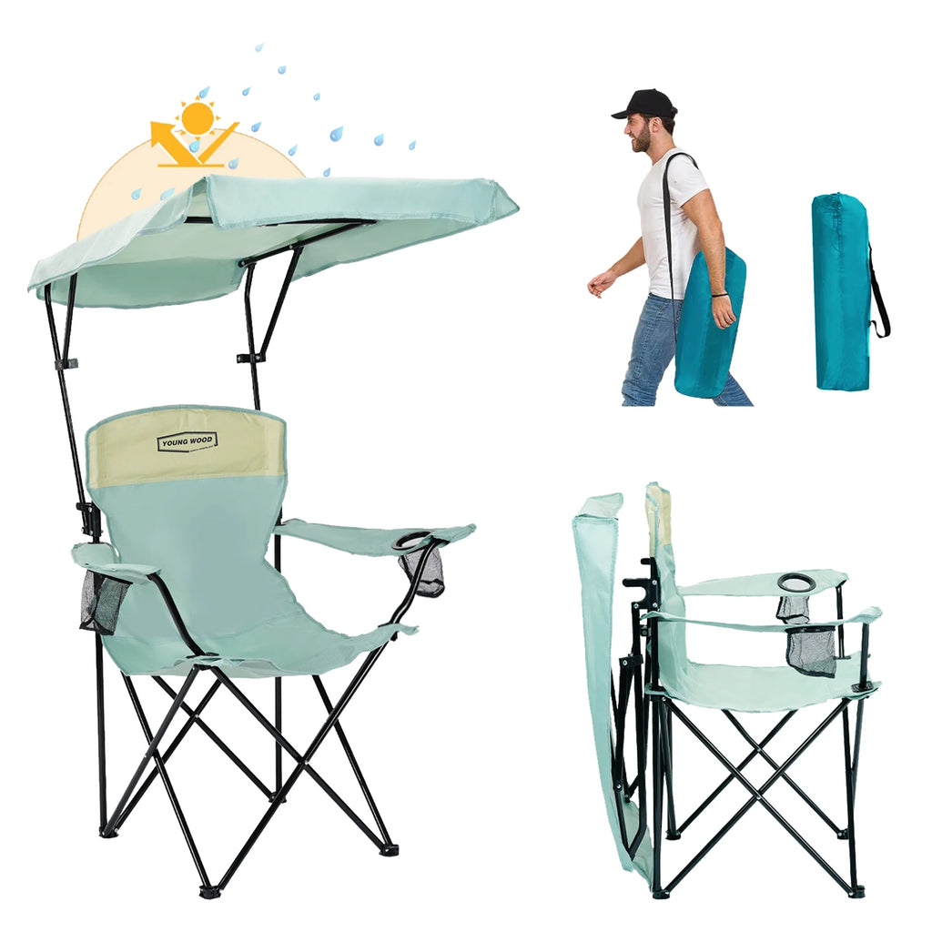 Outdoor Furniture Portable Folding Camping Chair With Armrests Lightweight Travel Chair