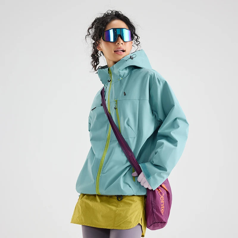 Unisex Hiking Jacket Waterproof Windbreaker Outdoor Hooded Fishing Camping