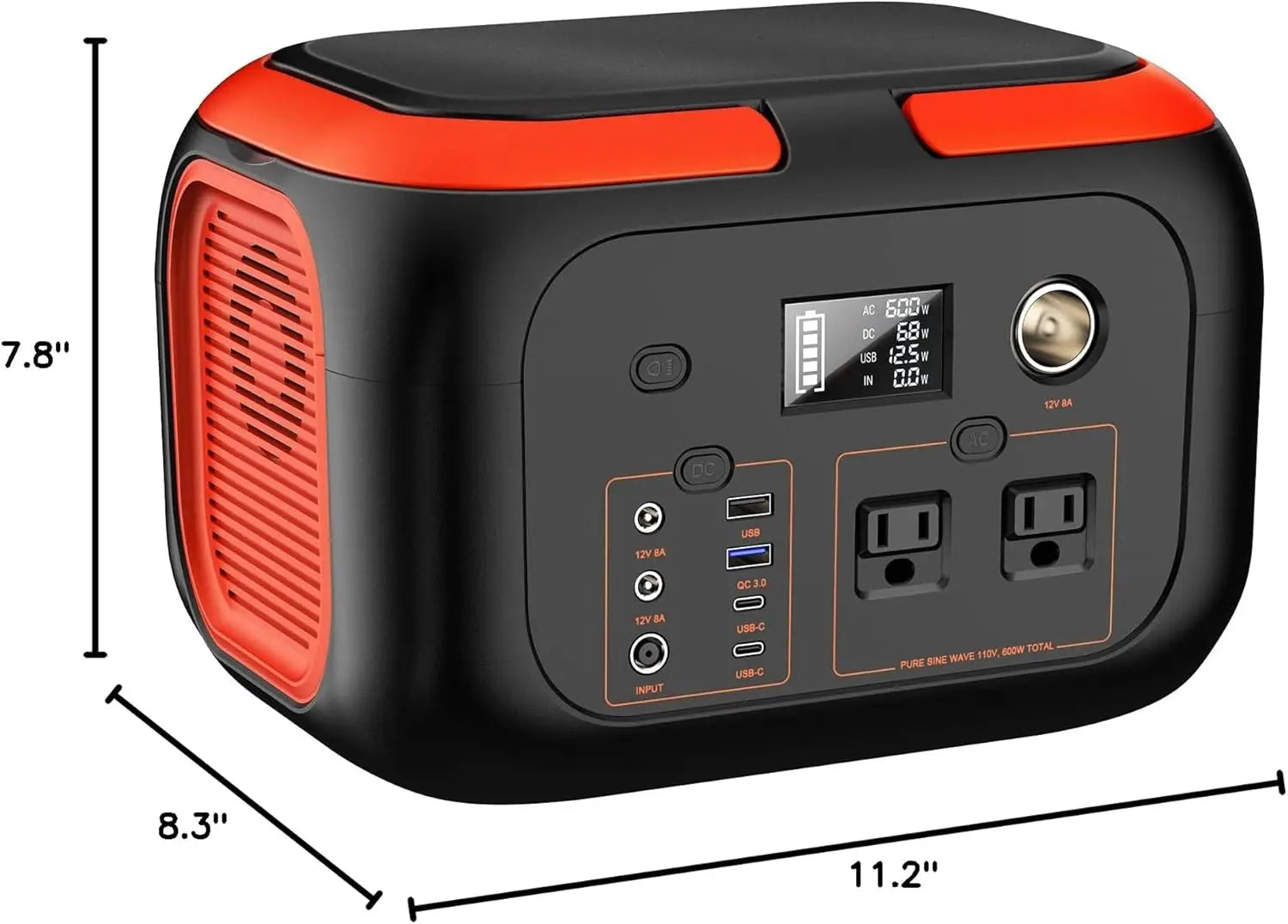 600W/300W Portable Power Station Solar Generator