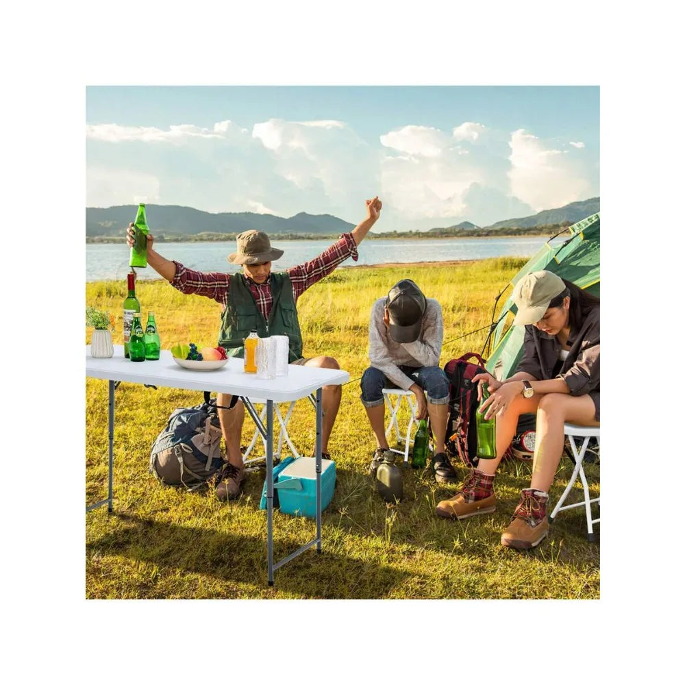 4PCS 18 Inch High Folding Stool Portable Foldable Camping Chair with Carrying Handle Heavy Duty Outdoor Seating