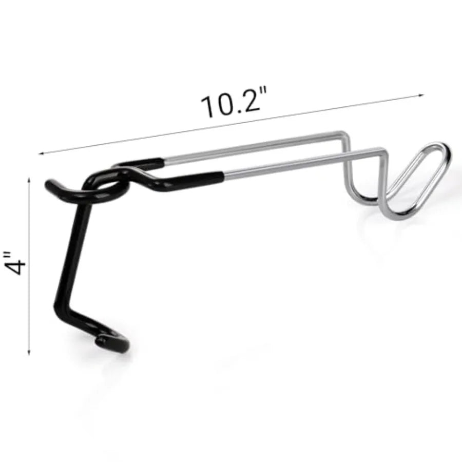 4 Pack Camping Lantern Hook Hangers, 10" Outdoor Lamp Hanger Stand, Stainless Steel Non-Slip Tent Light Pole Hook
