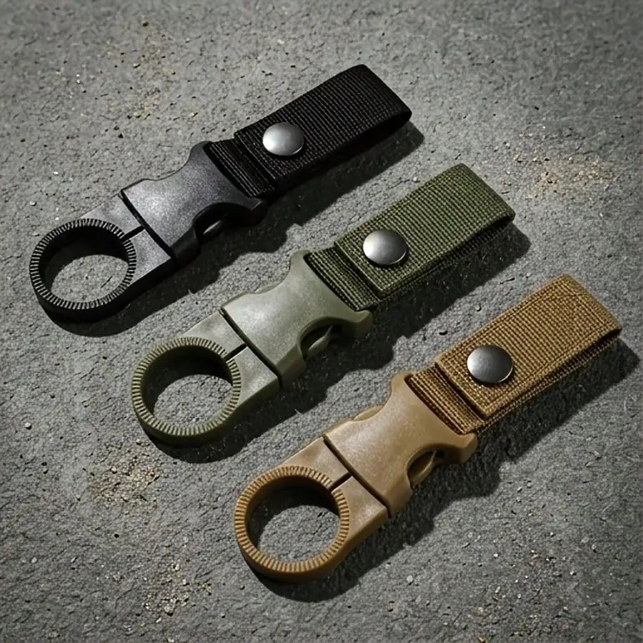 3pcs Outdoor Portable Hiking Carabiner Water Bottle Quick Clip Hook Bottle Carrier Durable Nylon Plastic Camping Backpack Accessories