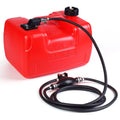 3-Gallon Marine Portable Storage Tank with 9.8-Foot Hose/Pressure Gauge, Outboard Marine Transfer Tank