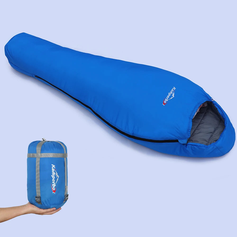 Sleeping Bag 40D Ripstop Nylon Shell Synthetic Fiber Fill Lightweight Portable Camping for Adults
