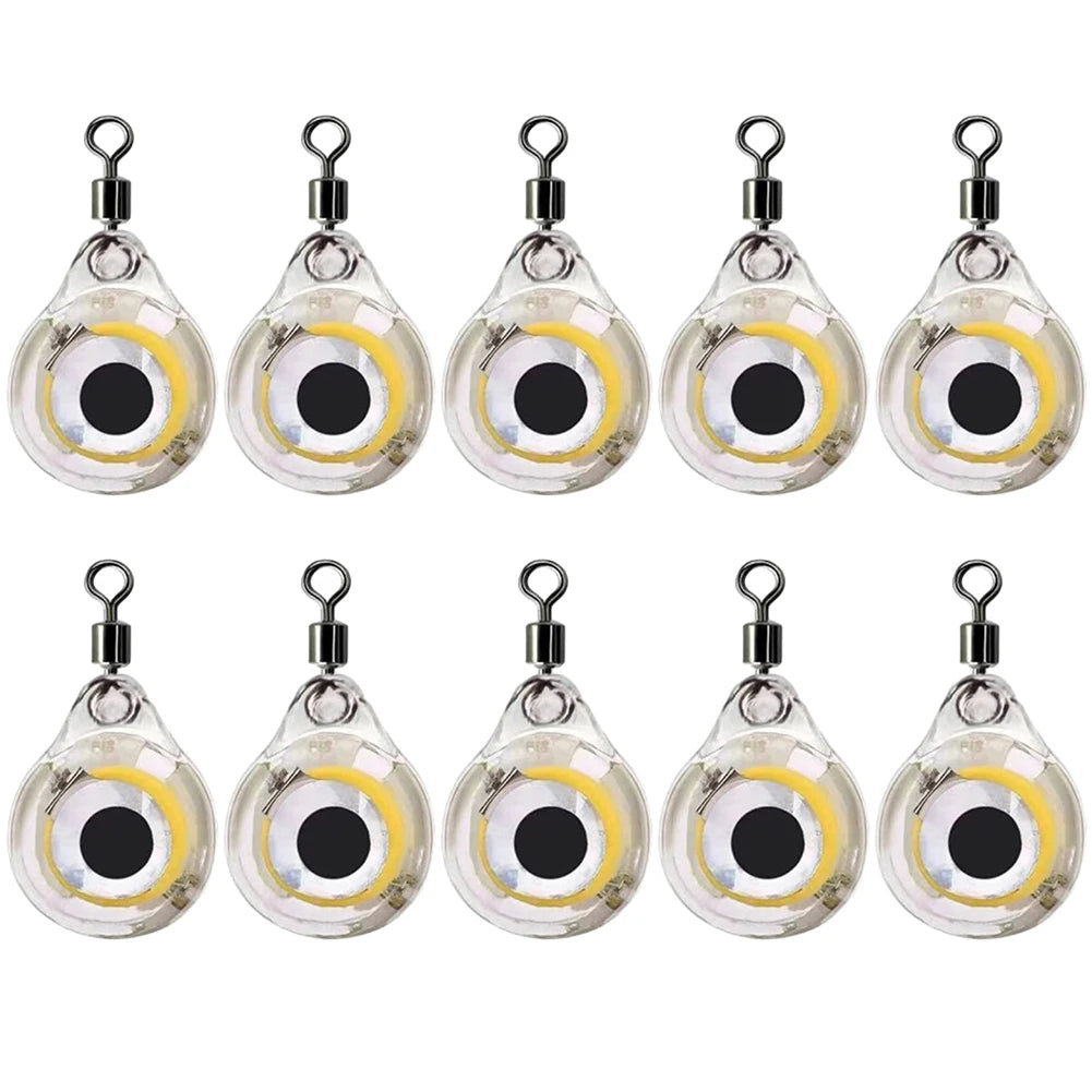 10-100Pcs Mini Fishing Lure Light LED Attracting Fish Underwater Eye Shape Luminous Lure