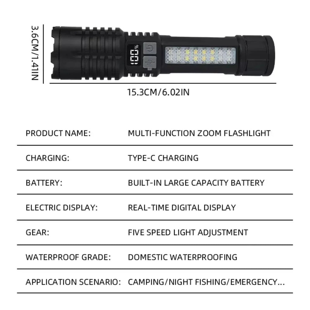 Super Bright Rechargeable LED Flashlight – Ultra Powerful Portable Outdoor Camping Lantern & Emergency Light