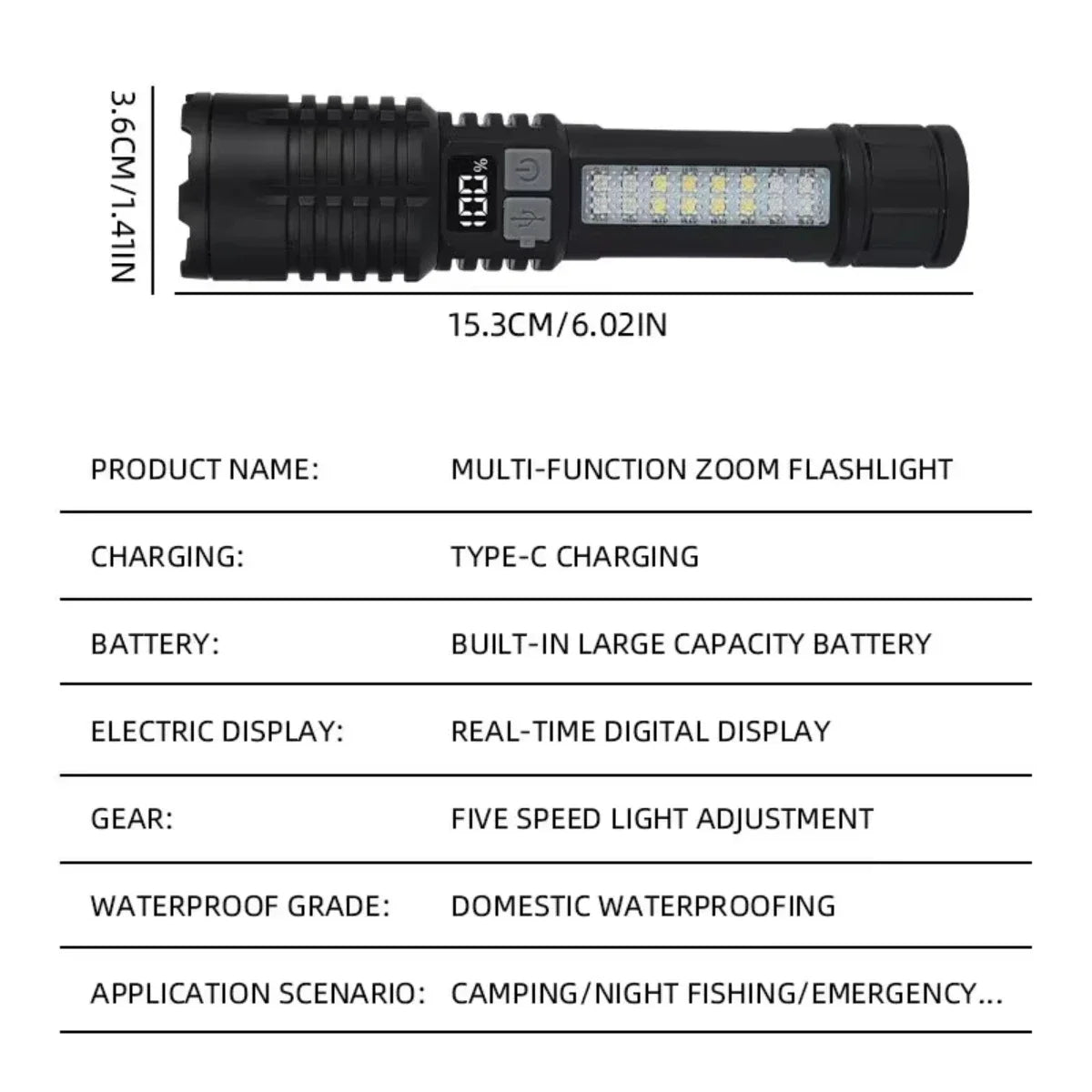 Super Bright Rechargeable LED Flashlight – Ultra Powerful Portable Outdoor Camping Lantern & Emergency Light