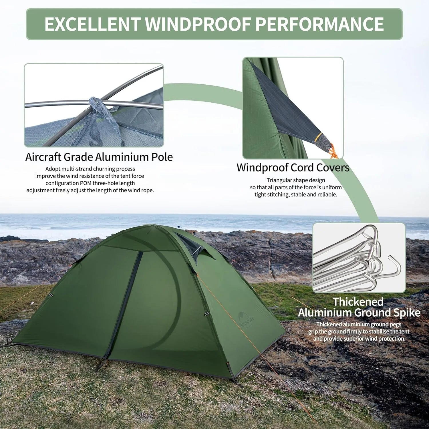 20D Ultralight Tent 2 Person PU4000mm Waterproof Trekking Tents Hiking Backpacking Shelter Tent Travel Tent