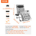Recliner Chair Zero Gravity Adjustable with Cushion Footrest