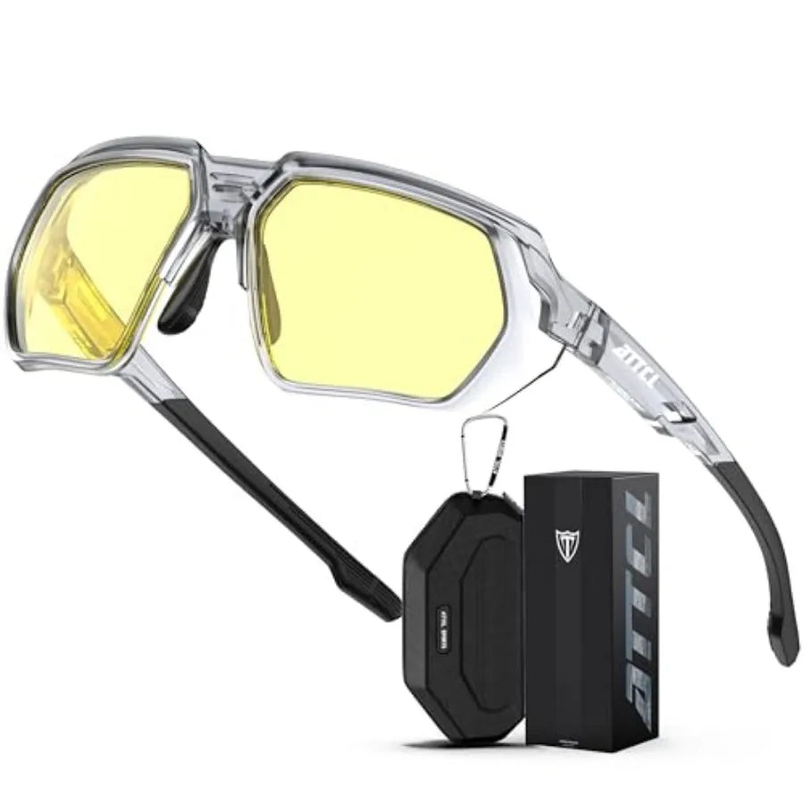 Sports Polarized Sunglasses for Men: Women UV400 Protection, Lightweight Wrap Around TR90 Frame