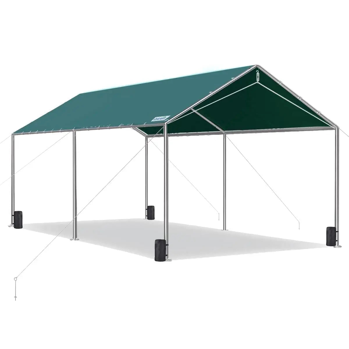 10x20 ft Heavy Duty Car Canopy Galvanized Frame Outdoor Party Boat Shelter
