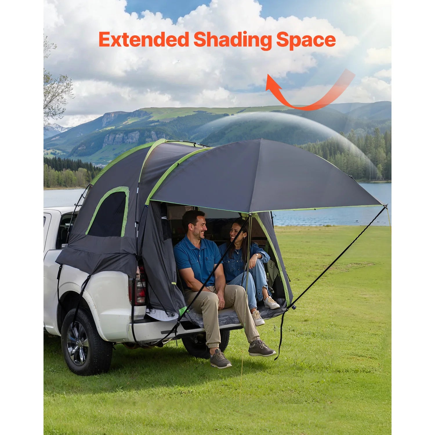 Pickup Truck Bed Tent Camping 2-3 Person  Expandable Awning