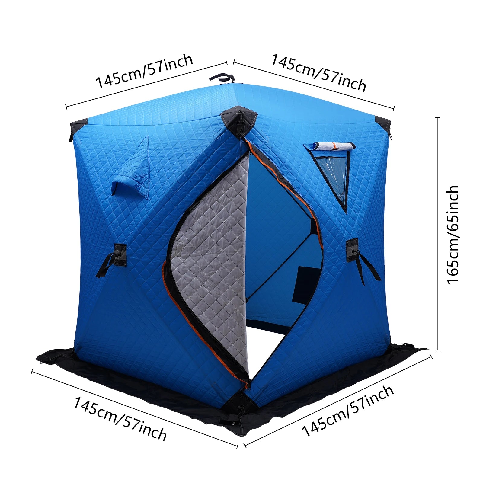 Ice Fishing Insulated Tent, 1-2 Person Shelter, Portable Therma Windproof Camping