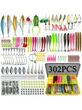 Fishing Lure Tackle Set, 110/139/302pcs, Suitable For Surface Fishing, Bass, Trout, Salmon