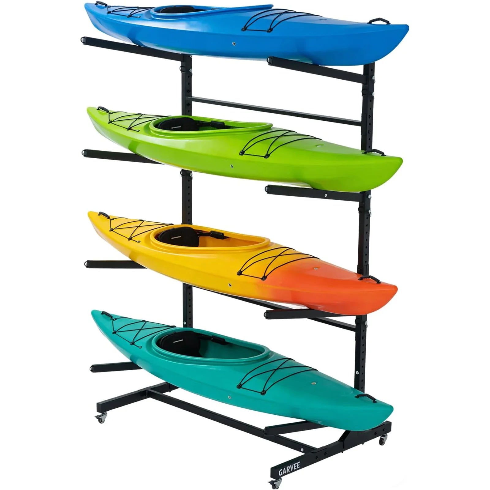 Freestanding Kayak Storage Rack 2/3/4 Tier Adjustable Canoe Stand Heavy Duty