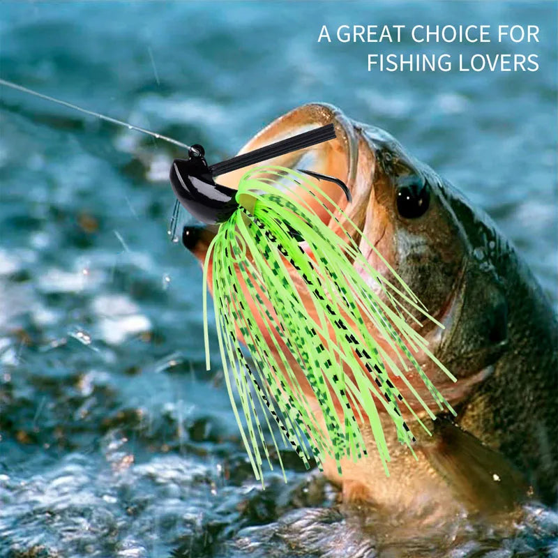 8Pcs Bass Trout Football Jigs Set Weedless Finesse Jig Swim Jigs with Silicone Skirts 1/4 3/8 1/2 oz