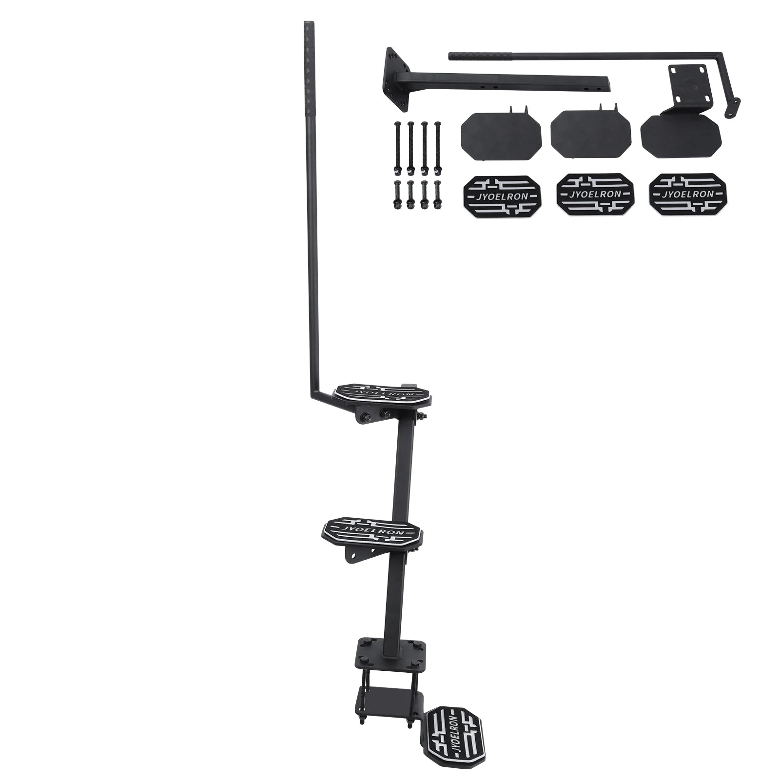 Heavy Duty Marine Trailer Step with Handrails Anti-Skid Protection Boat Step Capacity 450 Lbs