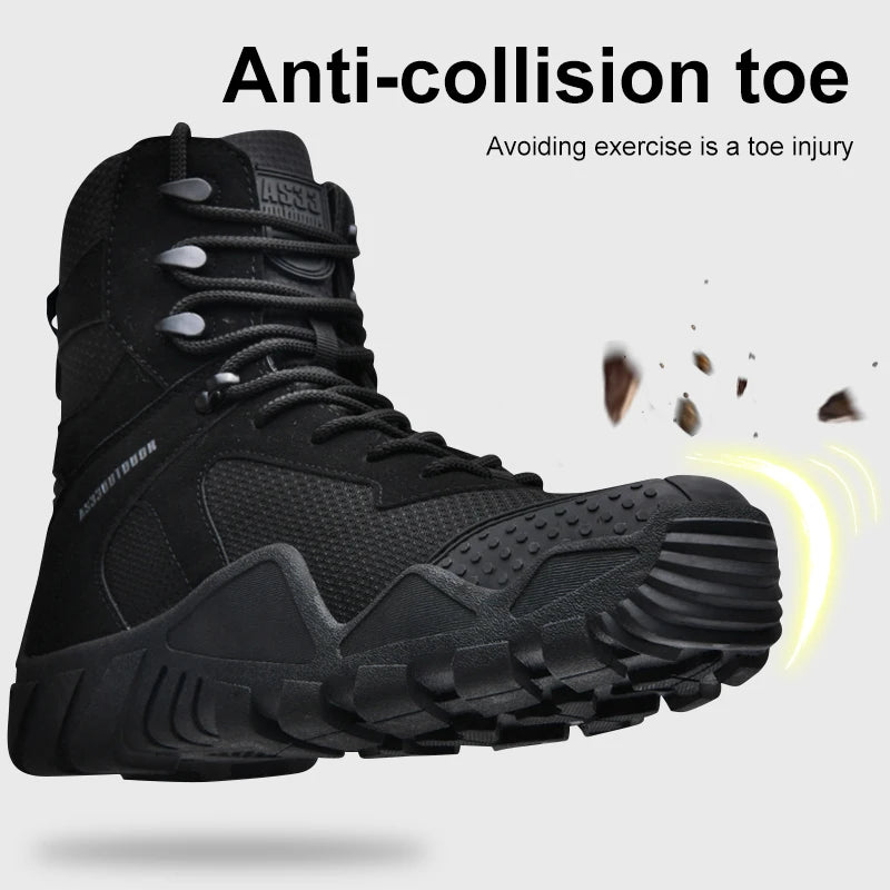 Men's waterproof hiking boots, lightweight outdoor work boots, durable