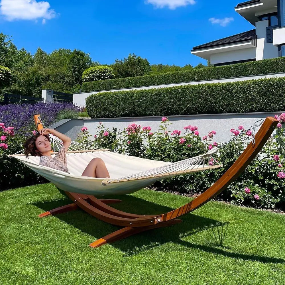 Hammock with Stand, Heavy Duty Hammock Stand, 2 Person Heavy Large Hammock Patio, Balcony
